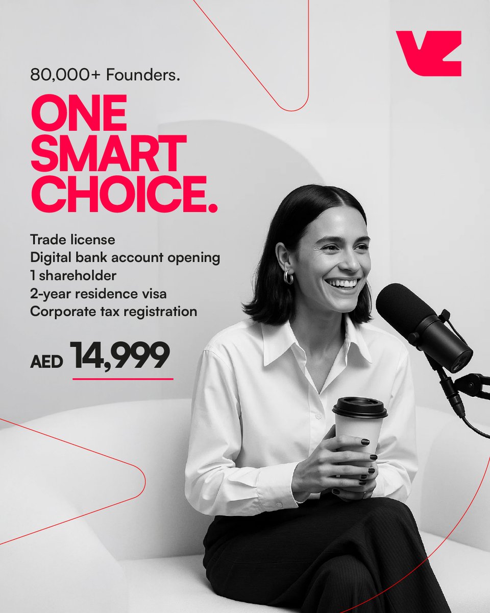 Start smart. Scale fast.
Get your UAE business up and running—license, visa, bank account, and tax setup—all for AED 14,999.

Join 80,000+ founders who made the smart choice.

Visit go.virtuzone.com to get started.

#SmartChoice #Virtuzone #UAEStartup
