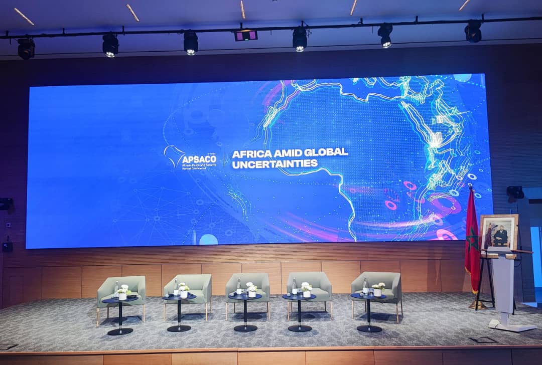 KaiptcGh's tweet photo. 📍The 9th African Peace and Security Annual Conference (#APSACO) kicks off today at the Policy Center for the New South in Morocco.

The conference brings together policymakers, academics, civil society, and practitioners to discuss Africa’s strategic role in global affairs. This year’s theme: “Africa Amid Global Uncertainties.”

🎙️Acting Commandant of KAIPTC, Air Cdre David Anetey Akrong, will speak on the plenary panel “From Vision to Capacity: Rethinking African Defense Policies” — today, June 19, from 14:00 - 1600 (GMT - 1)

🔔 Stay tuned for updates!