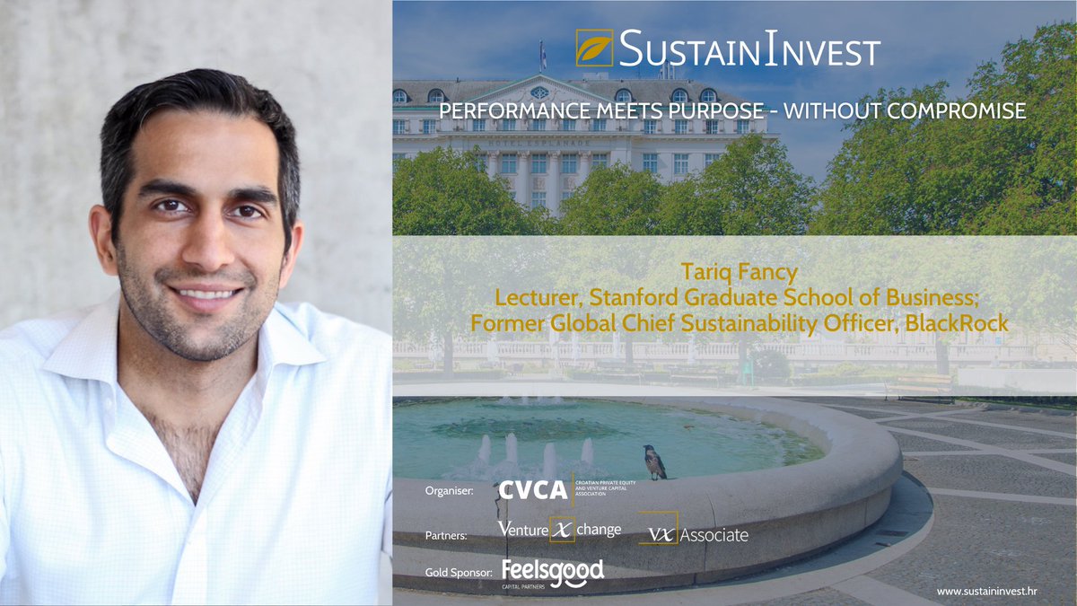 🚨 Just announced!
Tariq Fancy (ex-BlackRock Global Chief Investment Officer for Sustainable Investing, Stanford GSB lecturer) opens #SustainInvest2025 🇭🇷
🗓 June 25–26, Zagreb
🎙 “Rethinking sustainability in volatile markets”
Organised by <a href="/cvca_hr/">CVCA</a> 
🔗 sustaininvest.hr