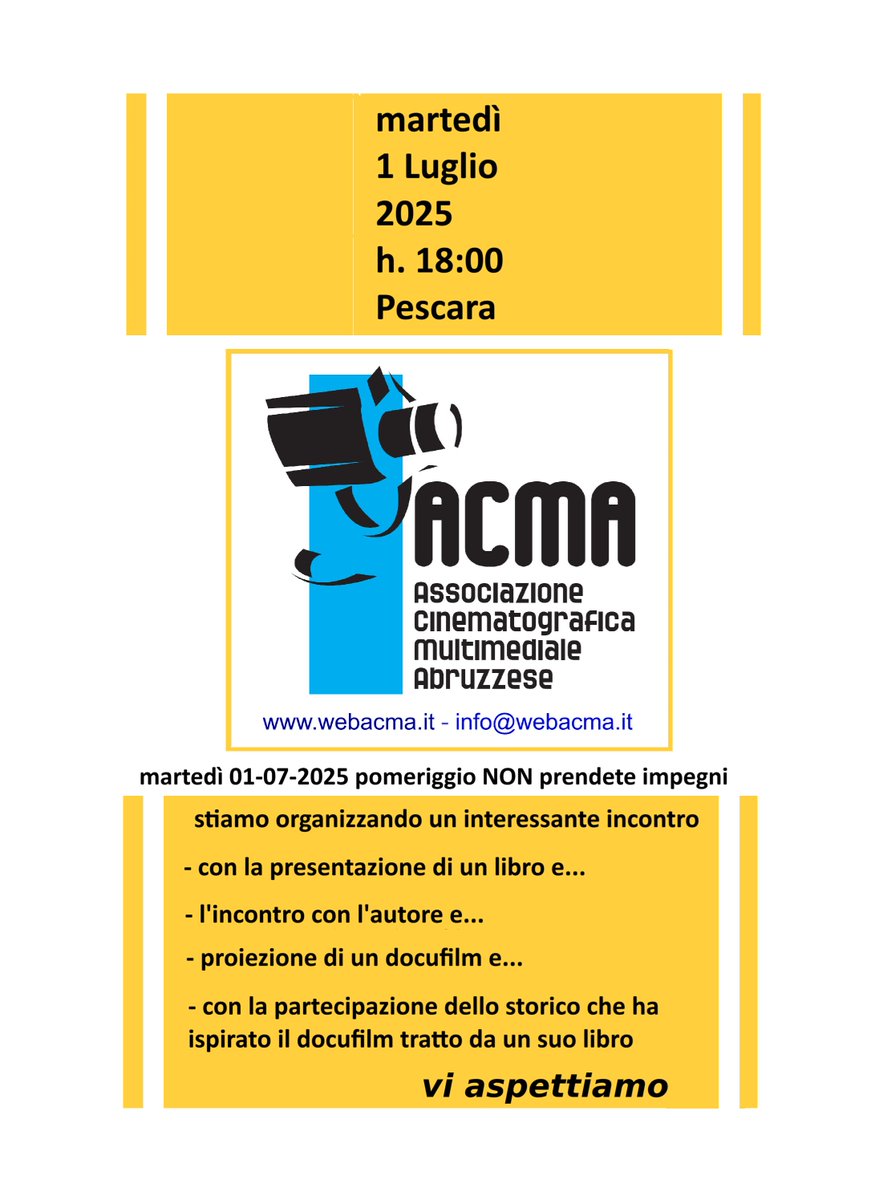 LaicitaFml's tweet photo. martedì 01-07-2025 pomeriggio
NON prendete impegni... 
è in programma un interessante incontro

evento Facebook https://t.co/lEDhFw3C49
organizzato da @AssociazioneAC1 
Associazione ACMA https://t.co/02Zg6OMJH6