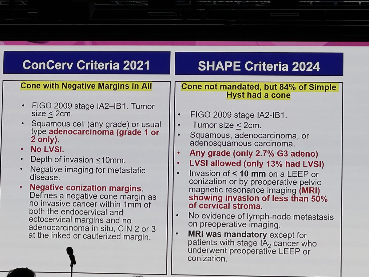 Robert Wenham (@rmwenham) on Twitter photo Great summary slide on #ConCerv vs #SHAPE studies by <a href="/aburustummd/">Nadeem R. Abu-Rustum</a> #ESMOGynae25 <a href="/MoffittNews/">Moffitt Cancer Center</a> <a href="/MoffittGYNONC/">MoffittGYNONC</a> Great summary slide on #ConCerv vs #SHAPE studies by <a href="/aburustummd/">Nadeem R. Abu-Rustum</a> #ESMOGynae25 <a href="/MoffittNews/">Moffitt Cancer Center</a> <a href="/MoffittGYNONC/">MoffittGYNONC</a>
