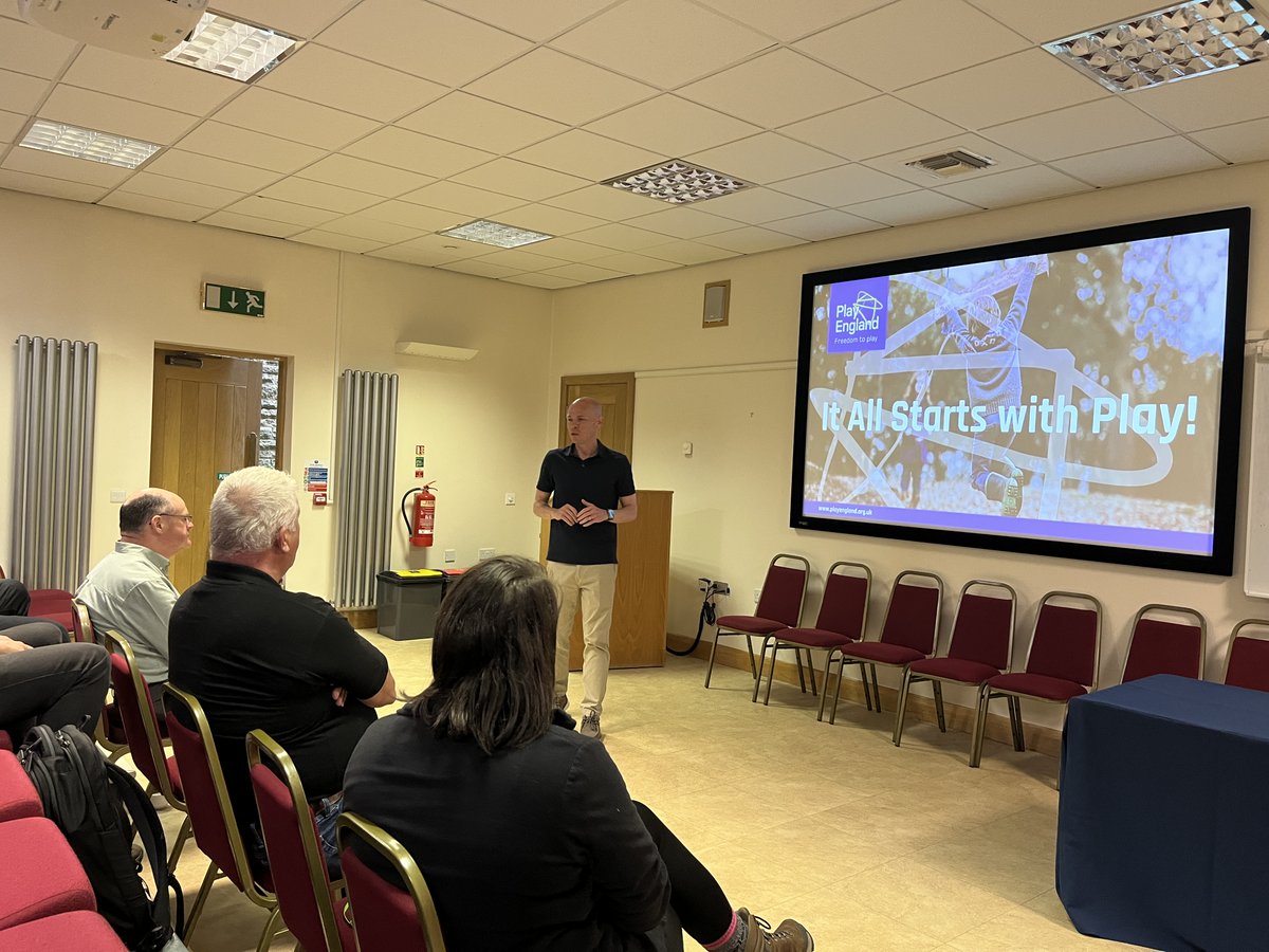WicksteedPlay's tweet photo. This week we joined the North West Play Officers Group in Burnley — a fantastic day of collaboration, shared knowledge &amp; community.

Thanks to @PlayEngland's Eugene Minogue for highlighting the urgent need for #PlaySufficiency legislation. Every child deserves the #RightToPlay. https://t.co/pnHhKiT7V8
