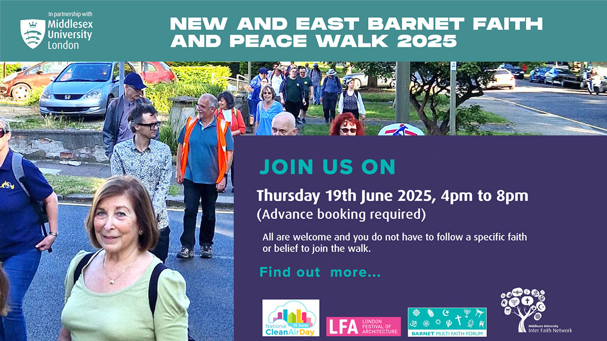 Today is our fourth annual Faith &amp; Peace Walk. Registration is now closed. We are looking forward to exploring New &amp; East #Barnet together. It will be an extremely warm day - pls bring a hat and water with you, and whatever will help you cope. #interfaith #faithpeacewalk