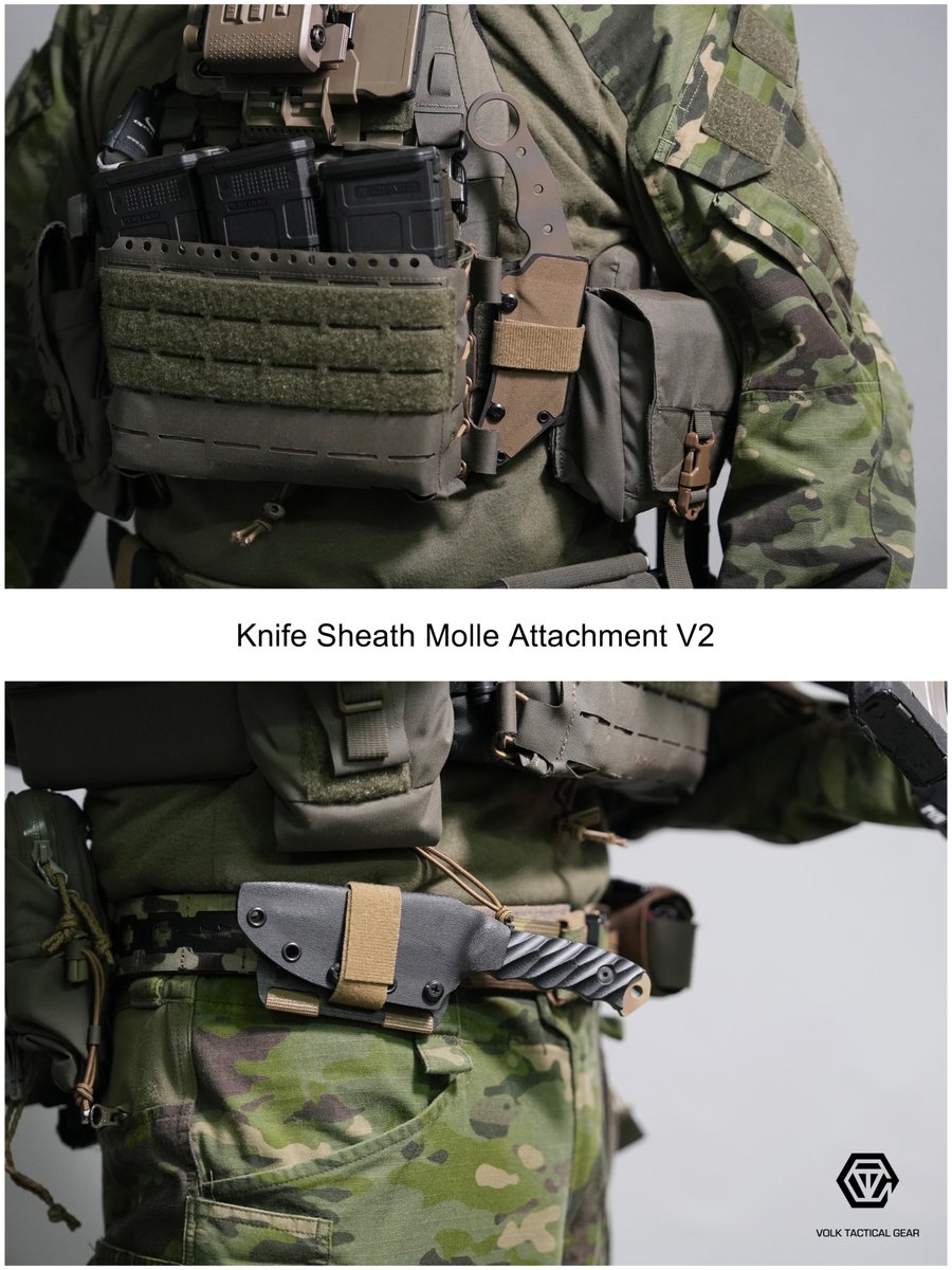 新型Knife Sheath Molle Attachment V2 ↓取り付け動画です