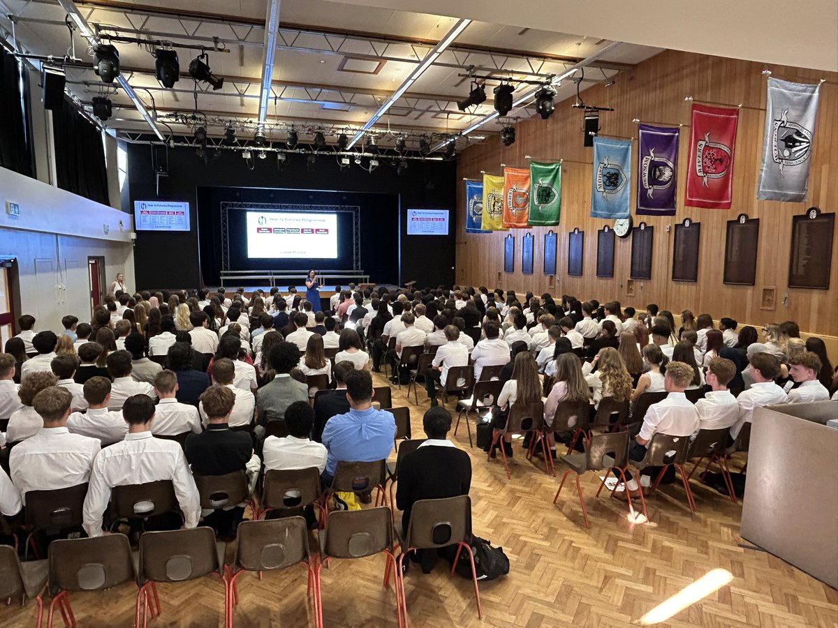 It's a packed hall this morning on the first of our 2 Induction Days for our prospective Year 12 students! <a href="/Leventhorpenet/">Leventhorpe</a>