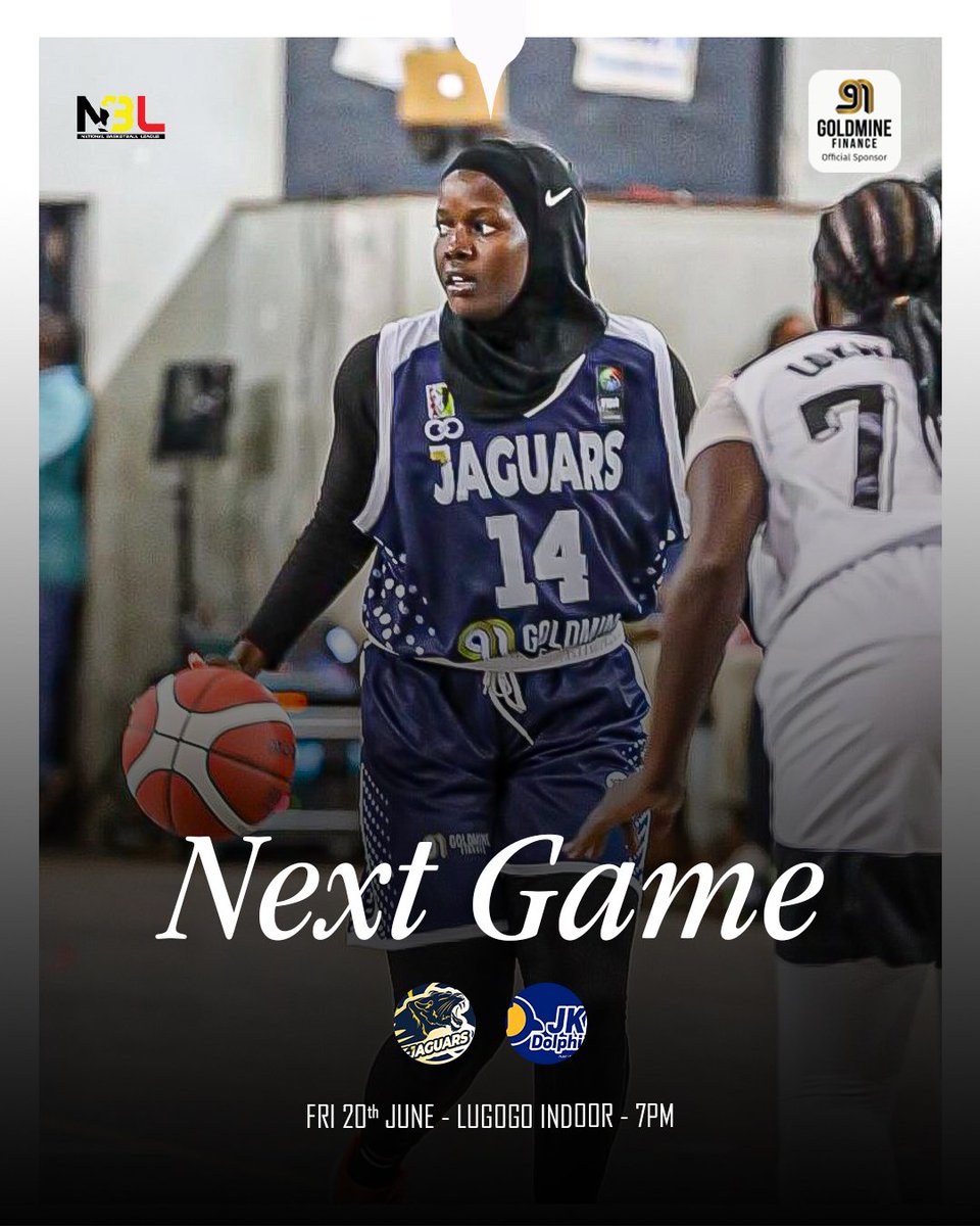 Next Game

It's a sizzler 🔥

🆚 <a href="/jkldolphins/">JKL Dolphins Sports Club</a> 
📍: Lugugo Arena
⏰: 7pm
📺: <a href="/NBSportUg/">NBS Sport</a> 

See you there  #JaguarNation 👋

#Obonato|| #GoforGold|| #Kira8