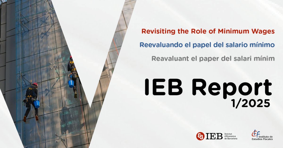 IEB (@fundacioieb) on Twitter photo 🆕 #IEBReport 1/2025
"Revisiting the Role of Minimum Wages"
Coordinated by Javier Vázquez-Grenno, with contributions from:
✍️ <a href="/attilalindner/">Attila Lindner</a>
✍️ Christine Aumayr-Pintar & <a href="/Cvacassoriano/">Carlos Vacas Soriano</a>
✍️ <a href="/Ferran_Elias/">Ferran Elias</a> & <a href="/MarcRiudavets/">Marc Riudavets</a>
🔍 Access here ➡️ f.mtr.cool/xkxkbyyvhr 🆕 #IEBReport 1/2025
"Revisiting the Role of Minimum Wages"
Coordinated by Javier Vázquez-Grenno, with contributions from:
✍️ <a href="/attilalindner/">Attila Lindner</a>
✍️ Christine Aumayr-Pintar & <a href="/Cvacassoriano/">Carlos Vacas Soriano</a>
✍️ <a href="/Ferran_Elias/">Ferran Elias</a> & <a href="/MarcRiudavets/">Marc Riudavets</a>
🔍 Access here ➡️ f.mtr.cool/xkxkbyyvhr