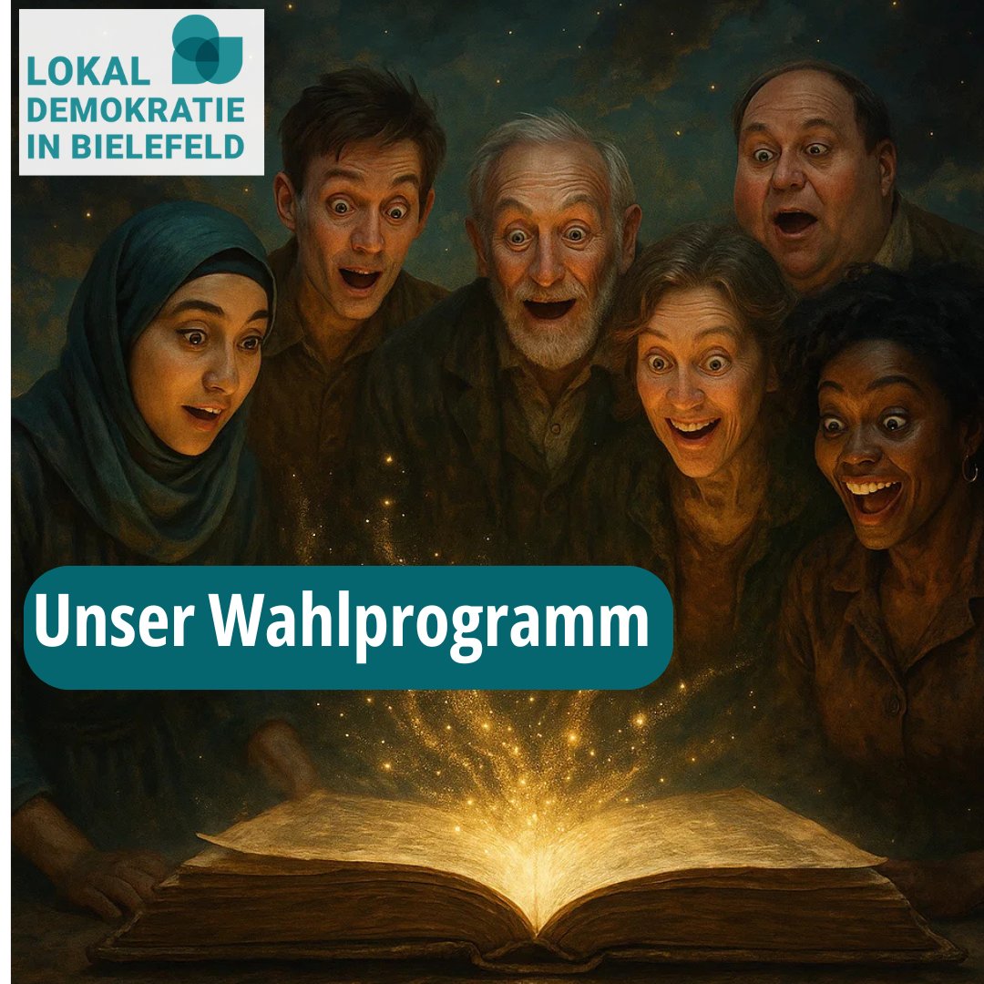 DerGugat's tweet image. 📢 Unser Wahlprogramm 2025 ist da!

80 Seiten für ein Bielefeld, das sozial, nachhaltig &amp;amp; zukunftsfest ist.

Mit Ideen zu #Pflege, #HousingFirst, #Schulstraßen &amp;amp; #Bürgerräten u.v.m.

👉 Jetzt lesen: lokaldemokratie-in-bielefeld.de/unser-plan-fue…

#Bielefeld #Kommunalwahl2025 #LiB #Demokratie
