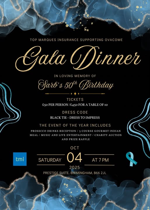 TMInsuranceUK's tweet photo. TMI Black Tie Charity Dinner Event fundraising for @Ovacome , drop us a message to book your tickets! https://t.co/MU57cHRvOX
