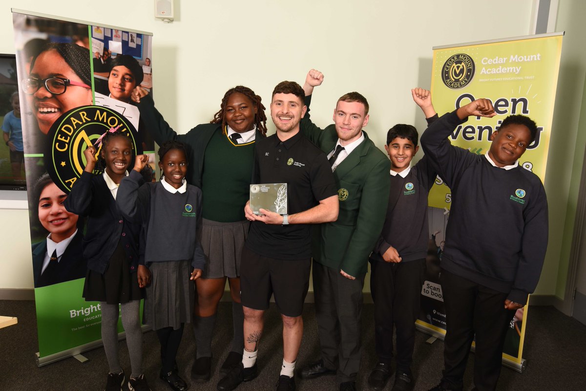 Bright Futures Educational Trust (@brightfutureset) on Twitter photo We were delighted to present Sam with his silver award yesterday for 'Outstanding New Teacher of the Year' in the <a href="/TeachingAwards/">The Pearson National Teaching Awards</a> β a fantastic achievement for him and the Cedar Mount community! π₯ππ <a href="/CedarMount_BF/">Cedar Mount Academy</a>
#WeAreBrightFutures #TeachingHeroes We were delighted to present Sam with his silver award yesterday for 'Outstanding New Teacher of the Year' in the <a href="/TeachingAwards/">The Pearson National Teaching Awards</a> β a fantastic achievement for him and the Cedar Mount community! π₯ππ <a href="/CedarMount_BF/">Cedar Mount Academy</a>
#WeAreBrightFutures #TeachingHeroes