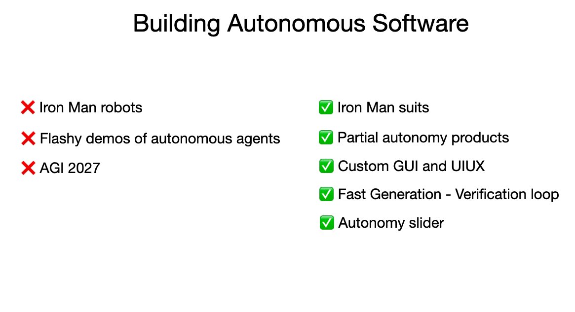 v1becoder's tweet image. AI/LLMs role is to augment humans not to replace them - from @karpathy Software 3.0 speech for YC School today.
LLM is a software, a software with properties of savant with encyclopaedic knowledge and yet with many cognitive issues (hallucinations, amnesia, flawed…