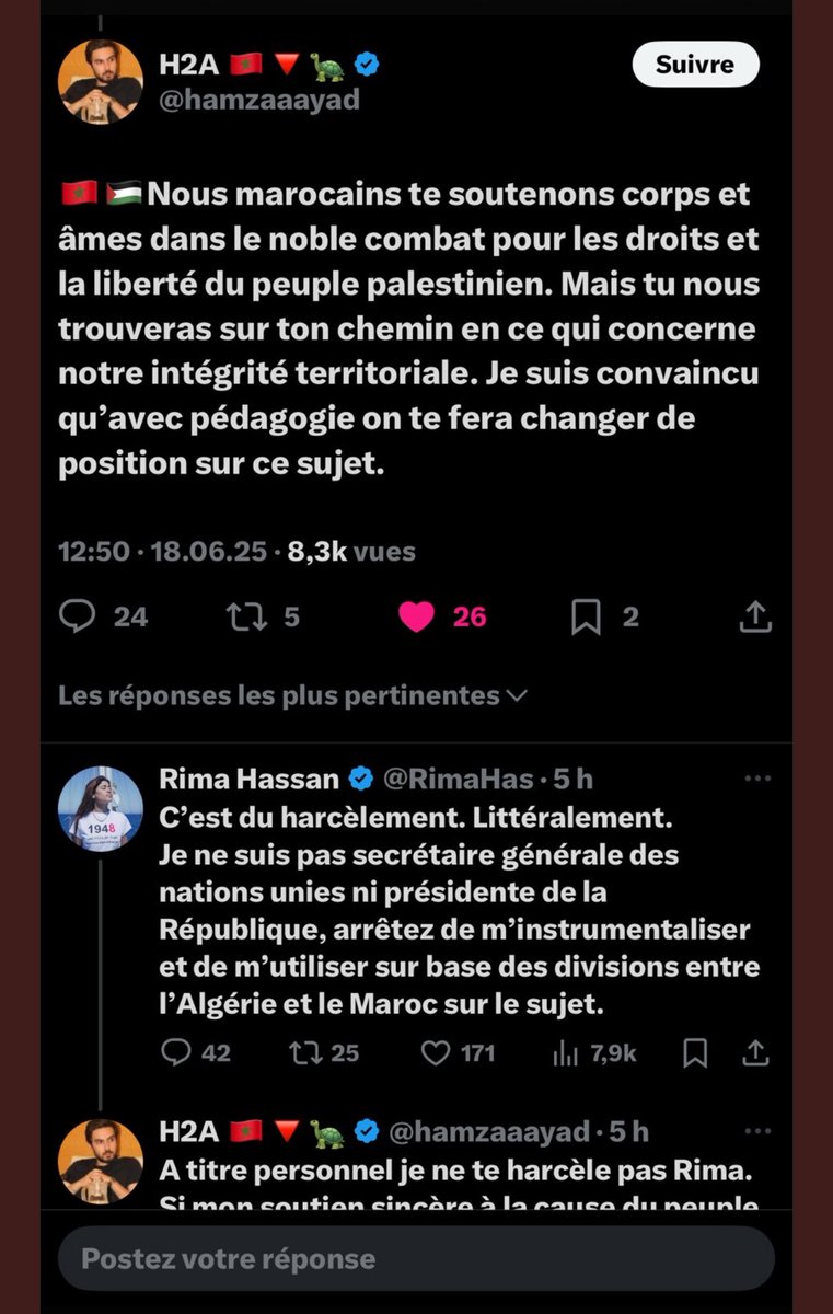 NEGANtheBest789's tweet image. Continuez a sucer @RimaHas qui vous dit que le Maroc colonise la partie occidental de son Sahara et quand on lui demande des comptes elle vous réponds à l algérienne : c est l’ONU c est pas moi …
Ils ont réussi à vous faire croire que défendre votre intégrité territoriale était…