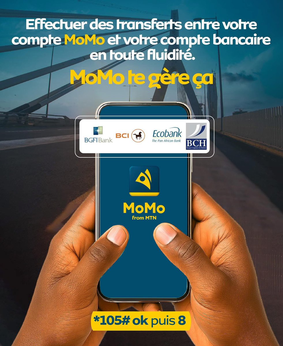 𝐓𝐫𝐚𝐧𝐬𝐟𝐞́𝐫𝐞𝐳 𝐥'𝐚𝐫𝐠𝐞𝐧𝐭 𝐝𝐞 𝐯𝐨𝐭𝐫𝐞 𝐜𝐨𝐦𝐩𝐭𝐞 𝐌𝐨𝐌𝐨 𝐯𝐞𝐫𝐬 𝐯𝐨𝐭𝐫𝐞 𝐜𝐨𝐦𝐩𝐭𝐞 𝐛𝐚𝐧𝐜𝐚𝐢𝐫𝐞 𝐞𝐭 𝐯𝐢𝐜𝐞 𝐯𝐞𝐫𝐬𝐚 ✨

MoMo te gère ça 😊

#MoMotegereça #MoMoCongo #Charismatique #5G #paiementMoMo