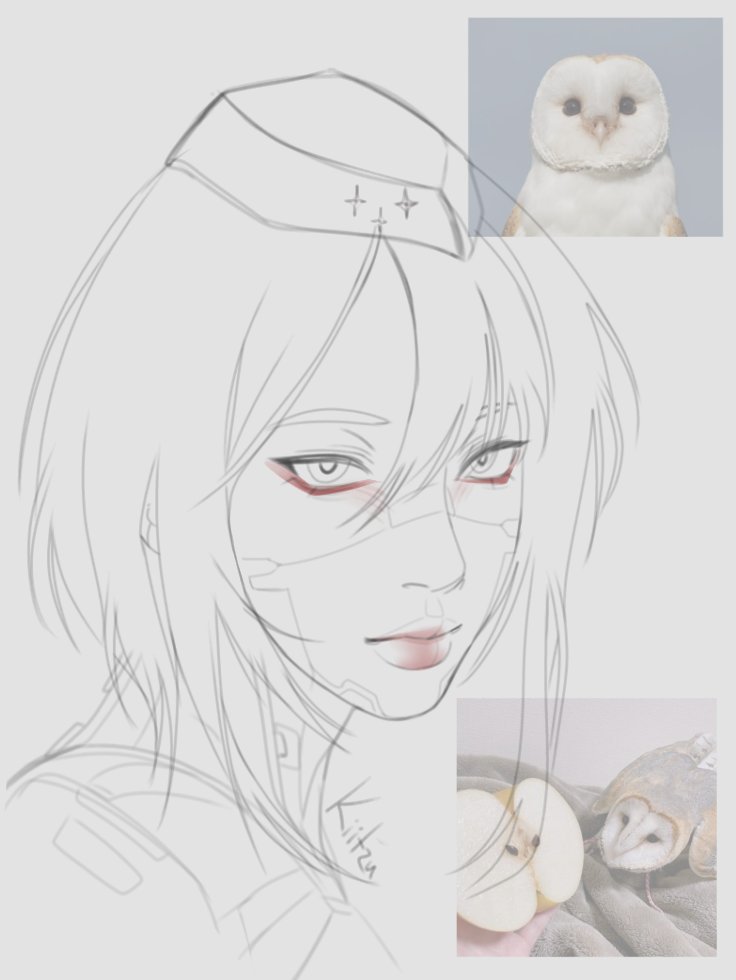 kiiitzu's tweet image. Star gave Eule her eyeliner to try #SIGNALIS #signalisfanart #signalis