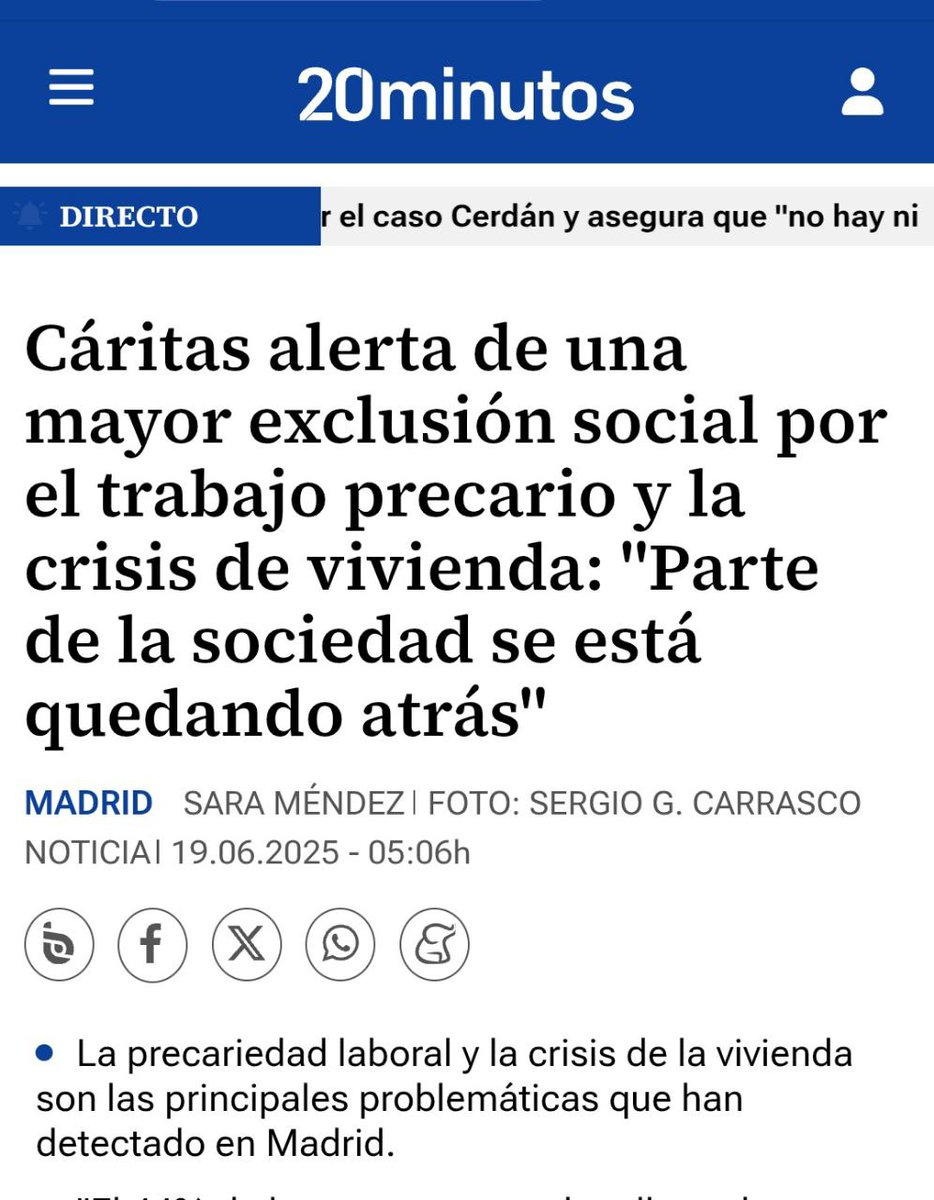 Cada vez tenemos más compañeras y conocidas trabajadoras que acuden a Cáritas porque el salario no llega para comer. El sistema te obliga a trabajar para sobrevivir pero ya ni trabajando duramente el salario alcanza para vivienda y comida. Estamos en un momento crítico, de
HILO🧵