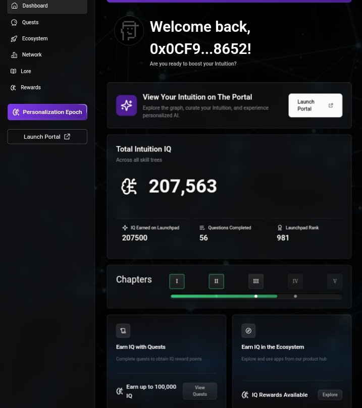 Future (@0x0cf9) on Twitter photo New tasks on <a href="/0xIntuition/">Intuition ποΈ</a>
Ending in the next 7hours
launchpad.intuition.systems
Click on Personalization Epoch to get started New tasks on <a href="/0xIntuition/">Intuition ποΈ</a>
Ending in the next 7hours
launchpad.intuition.systems
Click on Personalization Epoch to get started