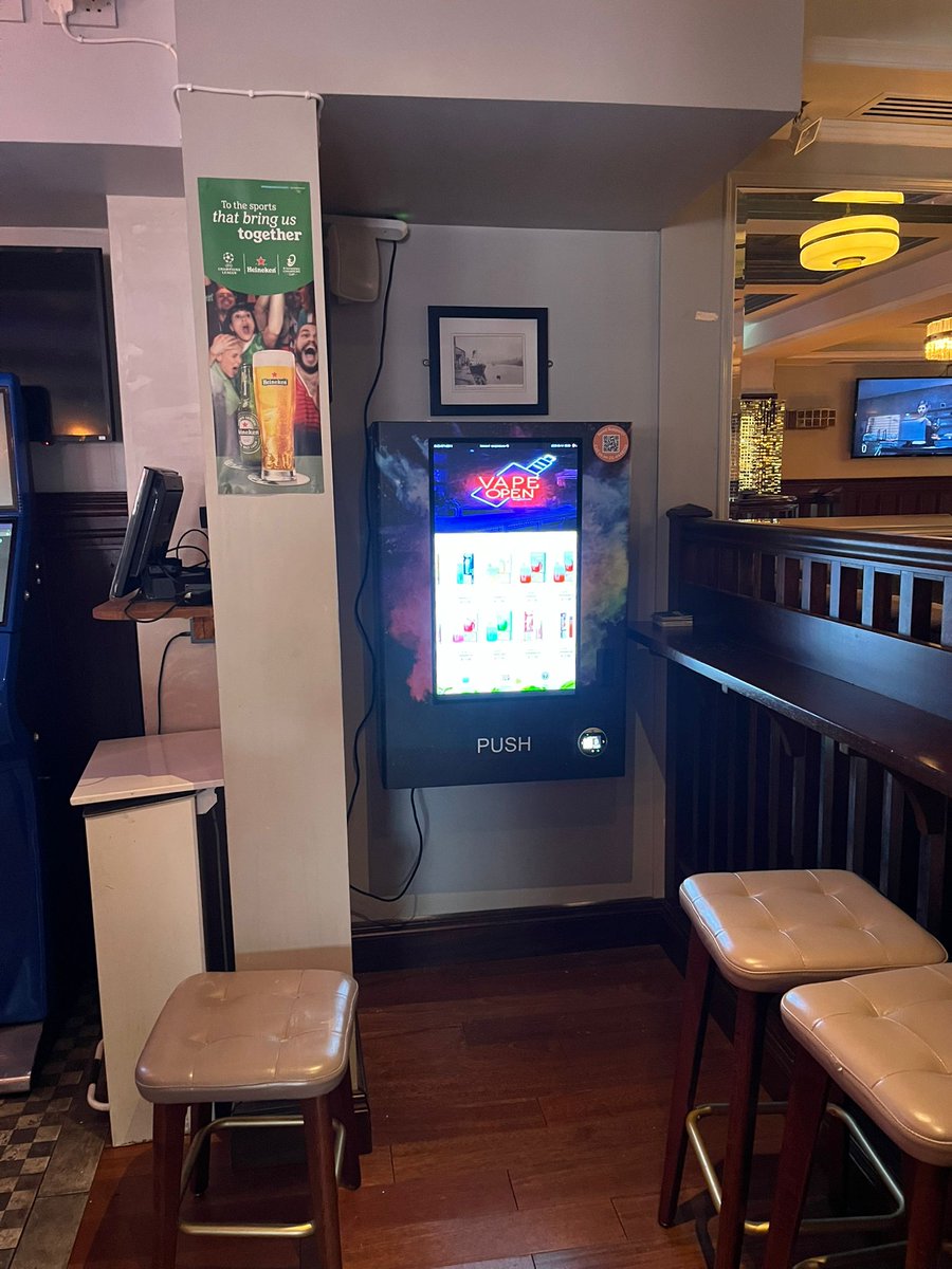 IeVending's tweet image. Closing the Week on a High – New Vape Vending Installation in Dublin!
We’re wrapping up the week with a fantastic new installation at a busy bar in Dublin, where we’ve been appointed to manage the retail of vapes at this vibrant nightlife venue.

#VendingSolutions