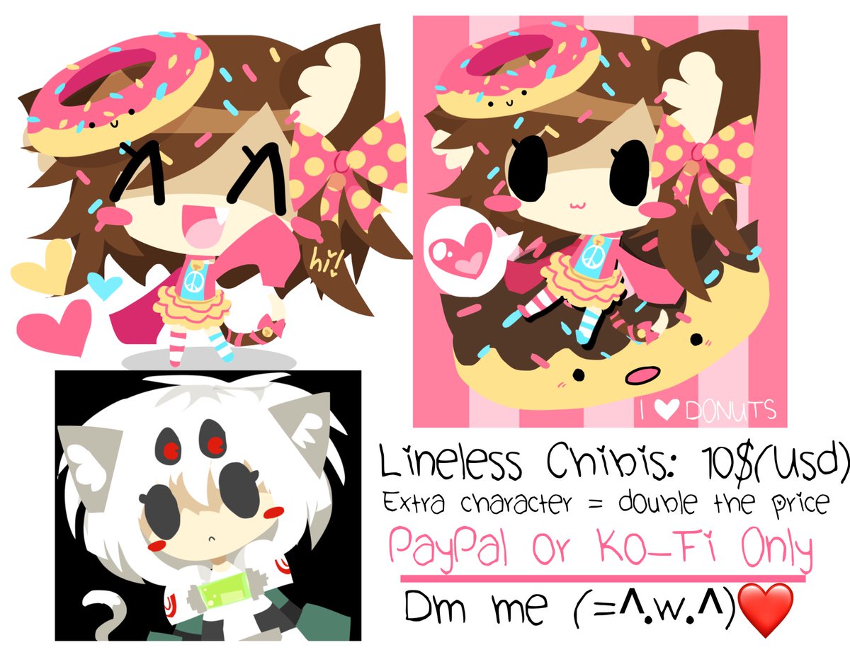 chickenfrymilo's tweet photo. These &amp; Regular Chibis are Open
DM me or go here https://t.co/fMrD6Rw2Jn
Thank u for ur support 🍩🎀❤️ https://t.co/Zvn4B4gZgc