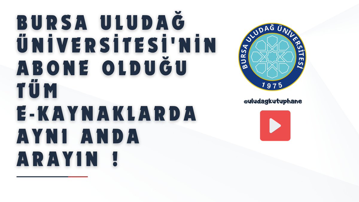 Kütüphane Veritabanları İçerisinde Toplu Arama Nasıl Yapılır?
Detaylı Bilgi İçin aşağıdaki linkten yardım alabilirsiniz!
uludag.edu.tr/kutuphane/topl…