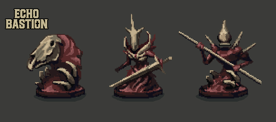 EchoBastion's tweet image. Enemy Sneak Peek for the New Biome #TurnBasedStrategy #PixelArt #IndieGameDev #characterdesign