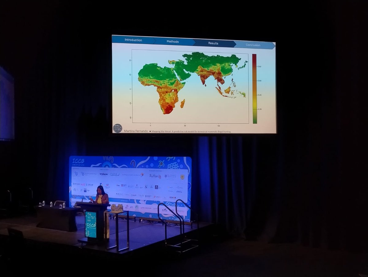GMA Lab (@global_mammal) on Twitter photo Great talk this morning by our PhD student Martina Fernando at #ICCB2025! 🌍 She presented “Mapping the threat: A predictive risk model for illegal hunting of terrestrial mammals”🐘Co-authors:<a href="/MarcoDavoli3/">Marco Davoli</a>, M. Pacifici, A.Benítez-López, M.Rodriguez-López #illegalhunting #mammals Great talk this morning by our PhD student Martina Fernando at #ICCB2025! 🌍 She presented “Mapping the threat: A predictive risk model for illegal hunting of terrestrial mammals”🐘Co-authors:<a href="/MarcoDavoli3/">Marco Davoli</a>, M. Pacifici, A.Benítez-López, M.Rodriguez-López #illegalhunting #mammals