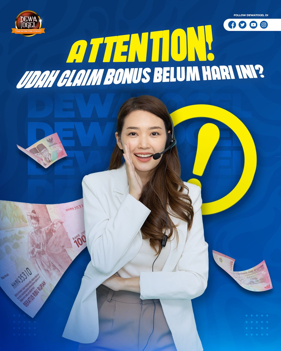 Attention! Udah claim bonus kalian hari ini belum sob? Jangan sampe ke skip ya!

Klaim Bonus DP10% &amp; Bonus Free Saldo 25K khusus untuk kamu pelanggan baru! Buruan Klaim Sekarang 💸💸