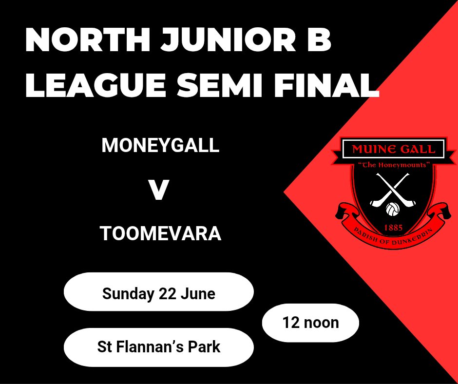Good luck to our Junior B hurlers on Sunday ⬛️🟥