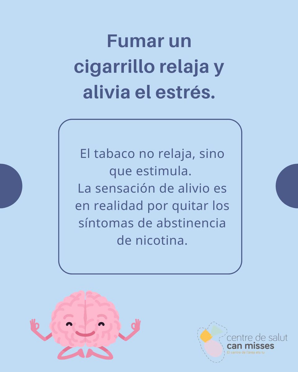 primariaasef's tweet image. No te creas los mitos sobre dejar de fumar, ¡Infórmate y da el paso!!🚭
VIA CS Can Misses
@salutGOIB
@ibsalut
@asef_ibsalut
#DejarDeFumar #SaludPulmonar
#SinHumo
#centrodesalud
#salud
#EPS