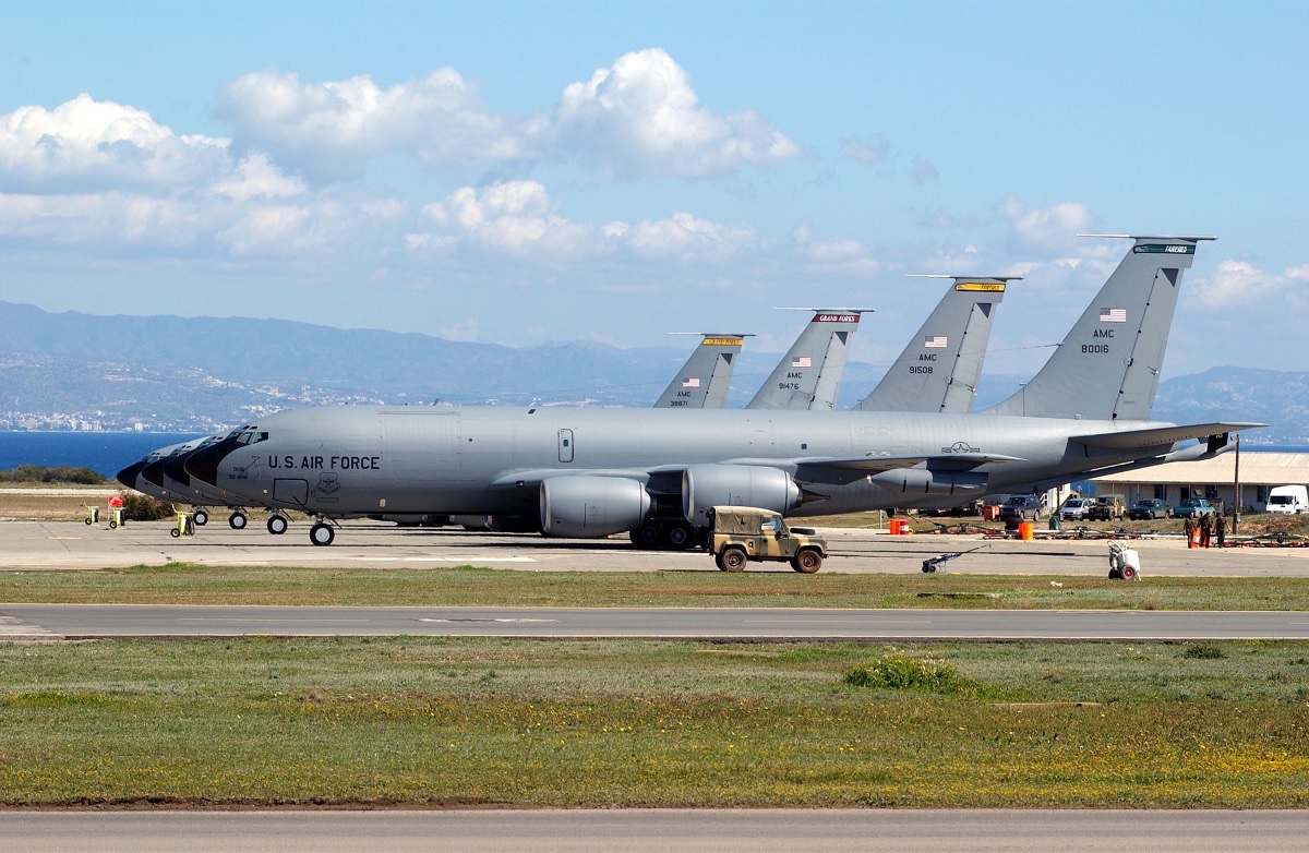 Speculation that USAF may base tankers at RAF Akrotiri not without precedent, in 2003 they had 36 KC-135s there plus E-3 AWACS and E-8 JSTARS. Also had numerous Navy fast jet diverts from Carriers but that’s a different thread!