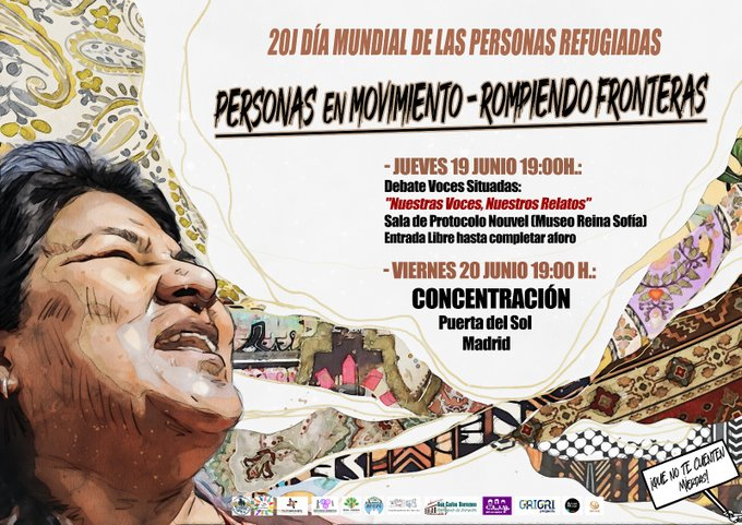 El #20J, Dia Mundial de las #PersonasRefugiadas, denunciamos la inhumanidad de:
🛑 El Pacto Europeo de Migración y Asilo.
🛑 El reglamento de #LeyDeExtranjeria, que obliga a renunciar al derecho al refugio.
🛑 El no reconocimiento del #PadrónPorDerecho.
🛑 Las #NarrativasDelOdio.