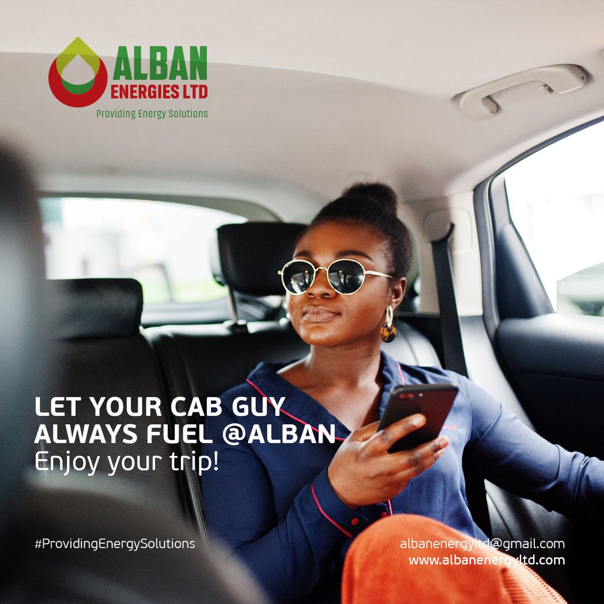Receive massive discounts today when you fuel with us at  any of our branches countrywide to get your vehicles &amp; motorcycles sorted with quality fuel for a smooth journey to all your destinations

Thanks So Much For The Support Always
#AlbanEnergies
Providing Energy Solutions