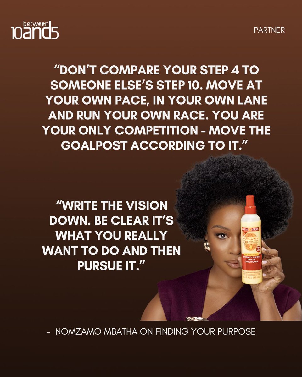 10and5's tweet image. Nomzamo Mbatha is the first SA face of Creme of Nature.
We speak to her about her relationship with her hair, and what it means to celebrate African beauty on her own terms.
Read the story on 10and5.com.
#NomzamoMbatha #CremeOfNatureSA #RootedInRadiance