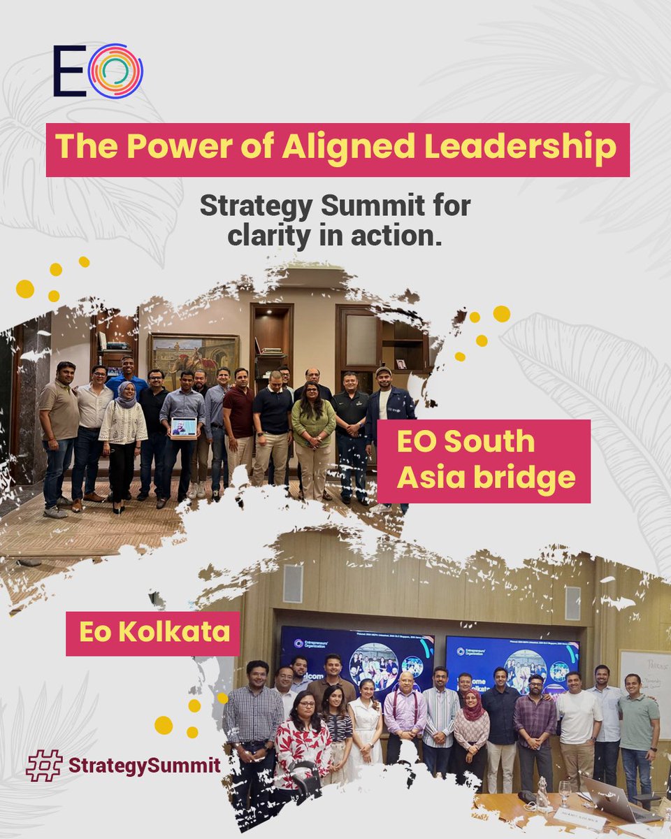 EO South Asia Bridge and EO Kolkata hosted their Strategy Summits with a clear mandate — align leadership, define priorities, and lead with purpose.
Two summits. One standard, strategic excellence.
#EOSouthAsiaBridge #EOKolkata #StrategySummit #EOLeadership #BuiltToLead #EOImpact