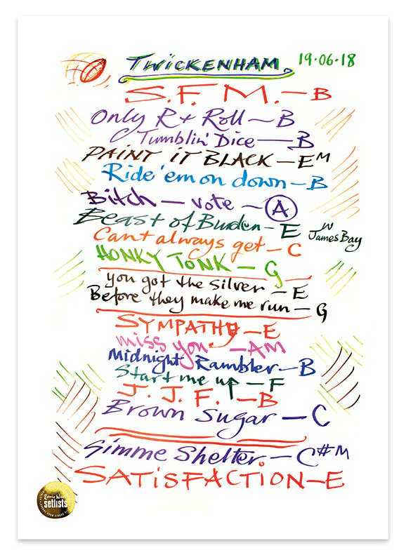 ronniewood's tweet image. 😎🎸7 years ago tonight the Stones played Twickenham Stadium in London. Ronnie's setlist from the show, and many other legendary gigs is available here:
shop.ronniewood.com/collections/al…