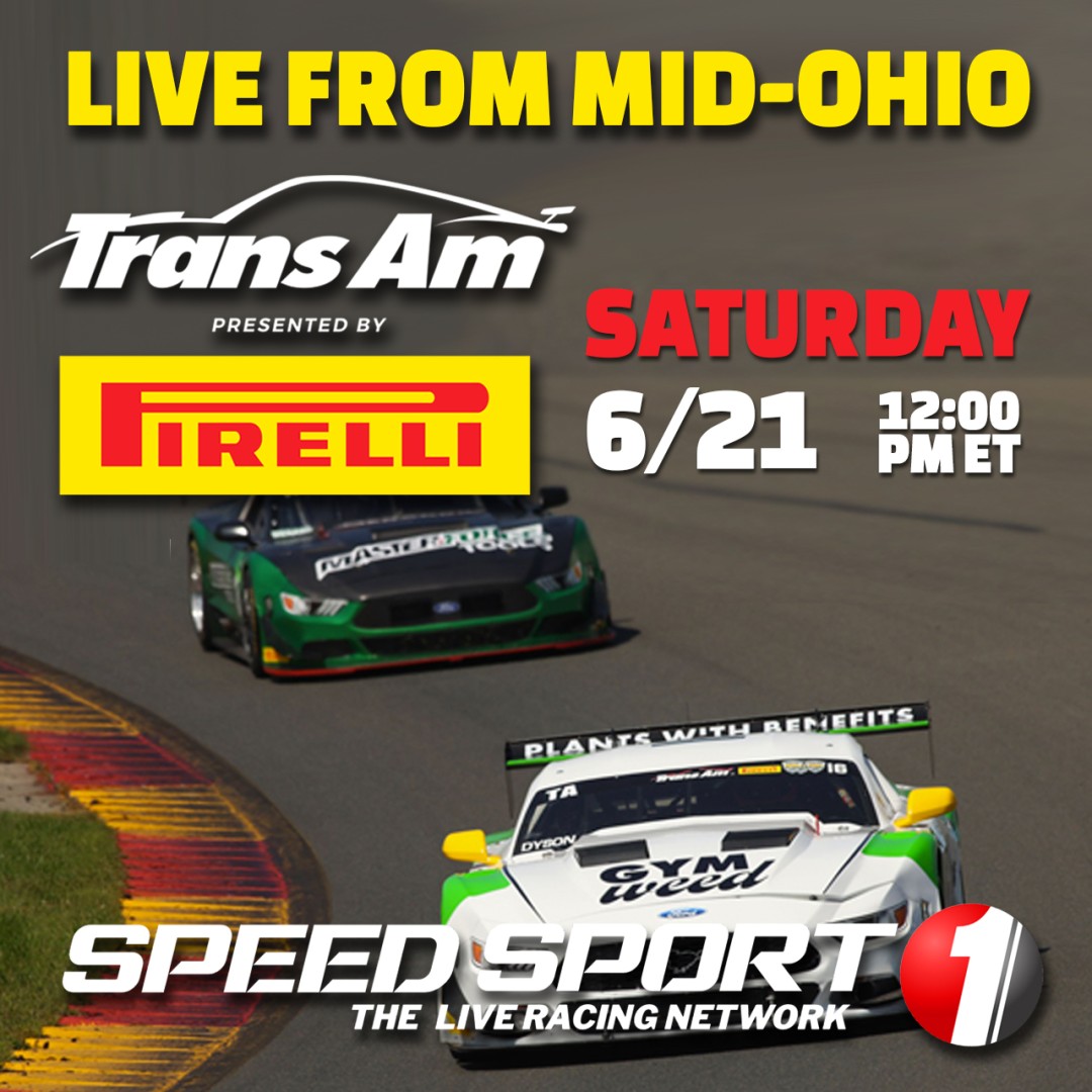 SPEEDSPORT's tweet photo. Watch Trans Am Presented By Pirelli LIVE Saturday at 12:00pm ET from Mid-Ohio on SPEED SPORT 1. Encore at 7:00pm ET.
@SPEEDSPORT1 #transambypirelli #midohiosportscarcourse
https://t.co/SjYb2wncCl https://t.co/wJ9bkDIxaH