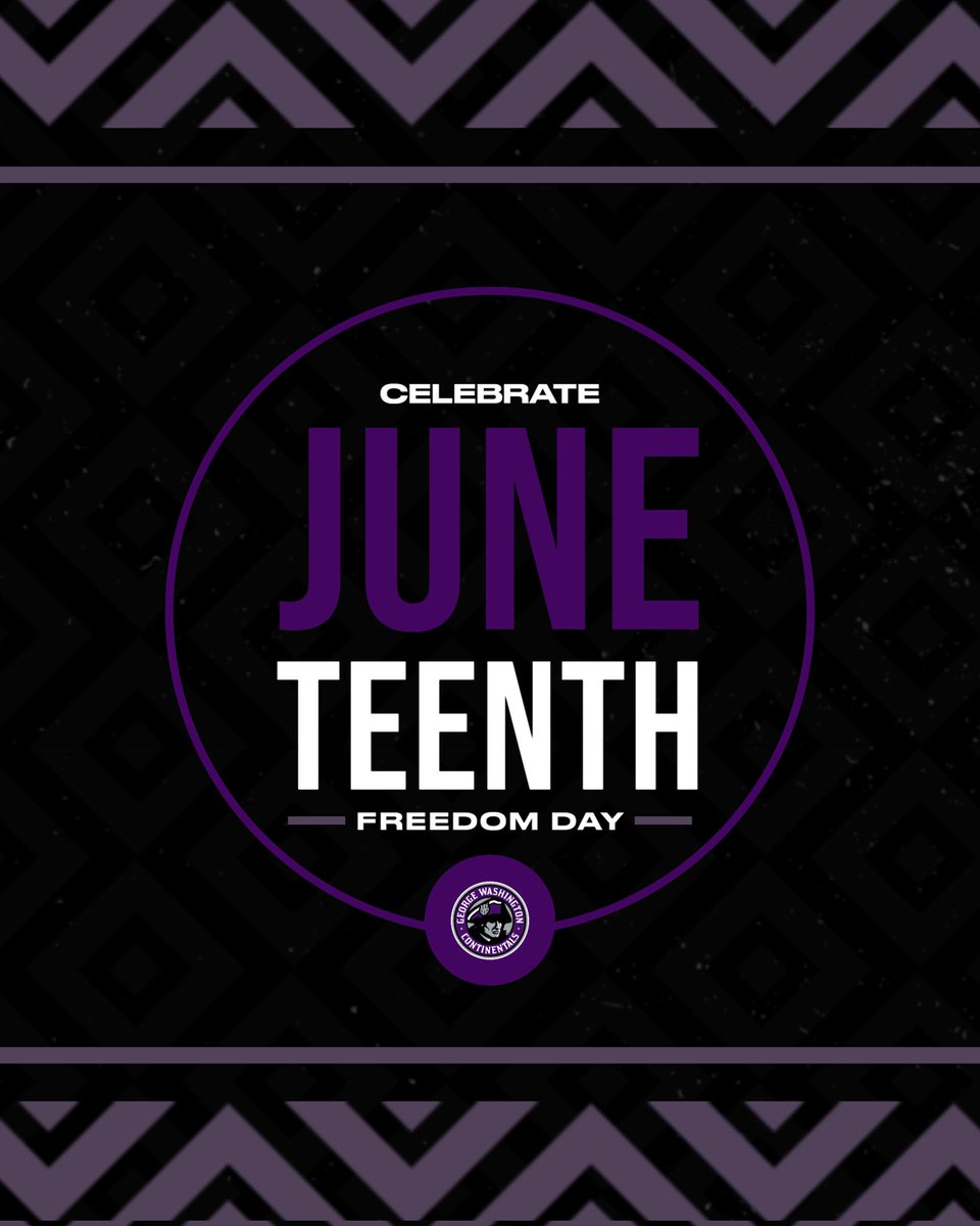 The George Washington High School Athletic Department proudly honors Juneteenth — a day of reflection, freedom, and resilience. We celebrate the strength, history, and contributions of the Black community today and every day. #Juneteenth #FreedomDay"