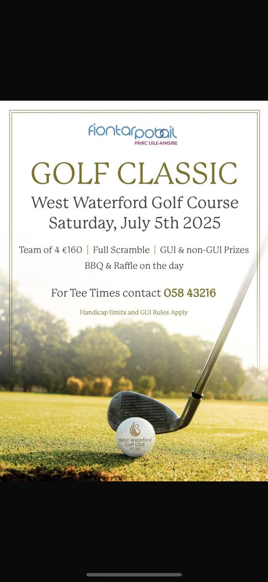 Deis iontach chun dul amach agus lá deas a bheith agaibh ⛳️ 🏌️‍♀️ 🏌️‍♂️