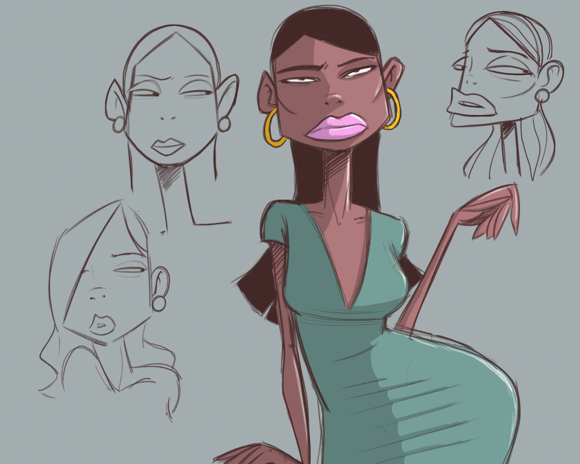 scribblejunkie's tweet image. girls. overtly feminized.. warm up sketch. i just realized that i rarely draw humans..