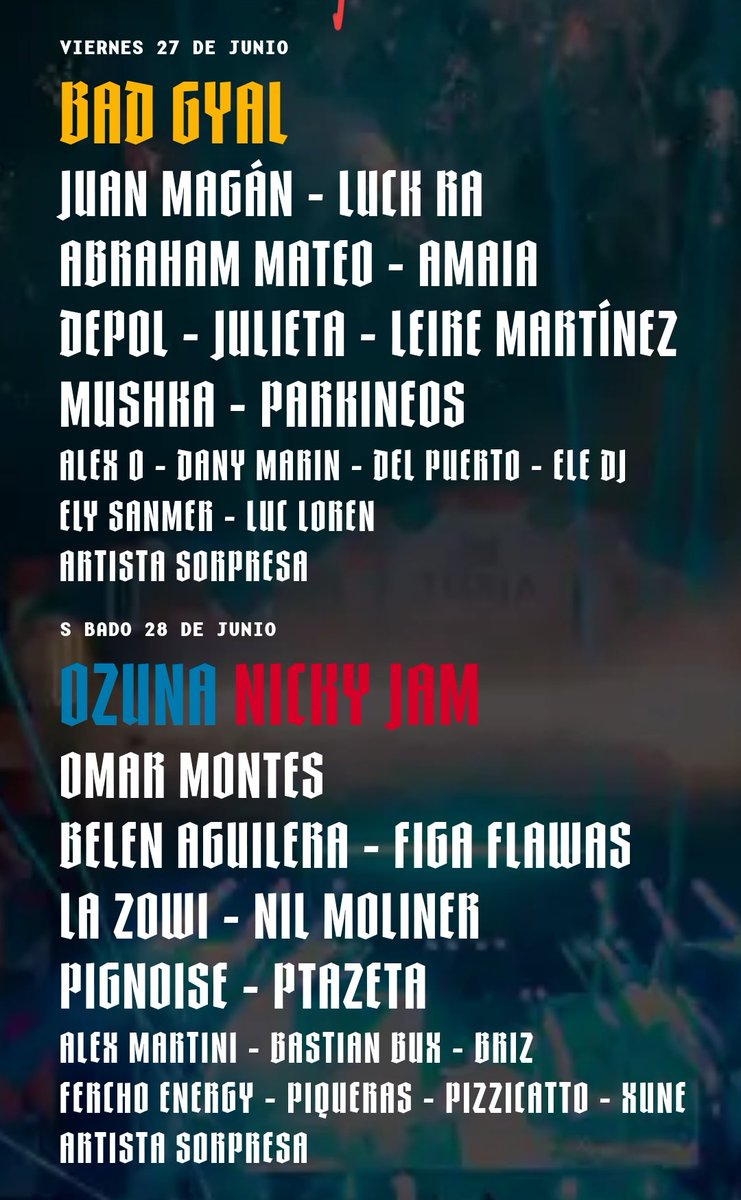 Vendo entrada de abono general 2 dias para el #bigsound en #Valencia por no poder acudir. Precio negociable <a href="/BigSoundFest/">BIGSOUND Festival</a>
#festival #badgyal #figaflawas #ozuna #juanmagan #luckra #leiremartinez #Amaia #nilmoliner  #Concierto #festival #Musica #músicaenvivo #ventadeentradas