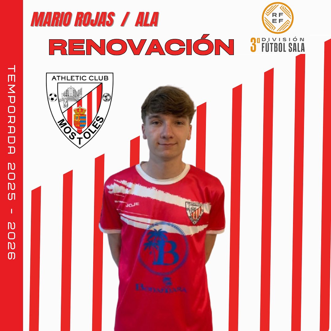 ⚽ ¡𝗥𝗘𝗡𝗢𝗩𝗔𝗖𝗜𝗢́𝗡 ! ⚽

Nos complace anunciar la renovación  de nuestro canterano para la temporada 2025-2026: ¡Mario Rojas! 🔥

Estamos encantados de disfrutarte otro año en la pista con tu incansable trabajo  e intensidad ¡A darlo todo en el campo, Mario ! 💪🔴⚪