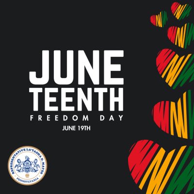 RepMayes's tweet image. #HappyJuneteenth!
Today we celebrate the freedom and liberation of Black Americans from the bondage of enslavement in this nation.
In the spirit of the powerful legacy of my ancestors who shaped who I am today, I will always fight for the freedom of Black people.
#repmayes