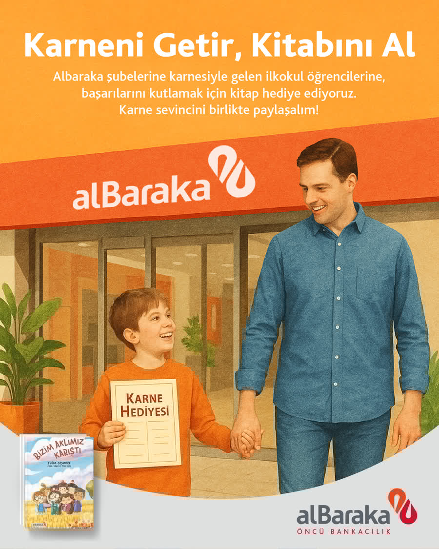 Karneni Getir, Kitabını Al!

İlkokul öğrencilerini, karneleriyle birlikte şubelerimize bekliyoruz. 😊

#AlbarakaTürk #KarneHediyesi