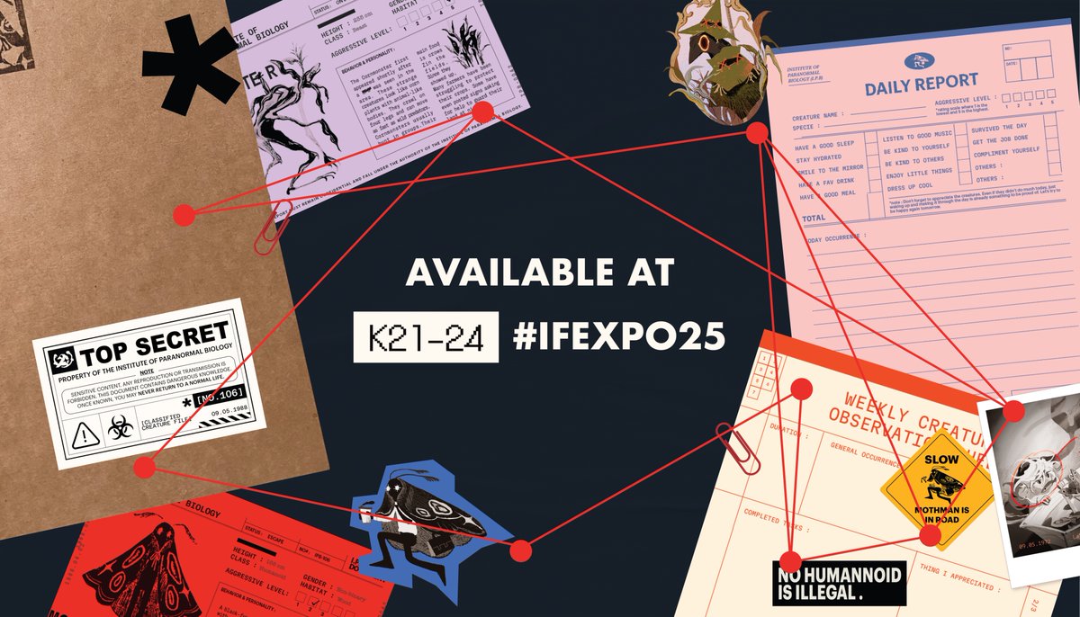 📰🚨𓆤⋆˙⟡
NEW MERCH FOR #IFEXPO25 !

เอาสิ่งที่ซุ่มทำสักพักมาอวดล่ะ เป็นแฟ้มเบื้องหลังคดีทดลองสิ่งมีชีวิตลึกลับขององค์กรรัฐ ข้างในมีทั้งหนังสือพิมพ์ เอกสารลับ รูปถ่ายหลักฐาน ที่เวลาอ่านรวมกันจะประกอบเรื่องราวได้ !

จับจองกันได้ที่
✦ K21-24, IFEXPO25 
✦ paragon hall / SAT-SUN