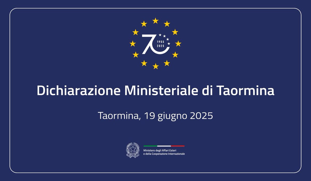 CyprusinItaly's tweet image. Ambassador @ChristofidesY : &quot;Honoured to have represented 🇨🇾 Minister of Foreign Affairs @ckombos at today’s Taormina Ministerial Meeting celebrating the 70th anniversary of the Messina Conference - a historic milestone in the process of European integration. 

Grateful to 🇮🇹…