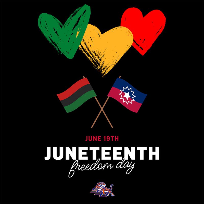 Today, we stop to commemorate #Juneteenth, a day in which we remember the past, while continuing to do the work in building a brighter future! 🐅✊🏾