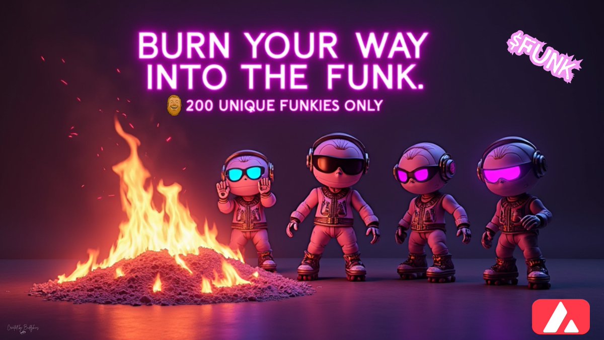 buddyverse22's tweet photo. Burn $FUNK → Birth Funkie → Become LEGEND. 🔥
🛸 https://t.co/Bxx6F9Iqsu @unclefunkdrew 🧡
#FUNK #NFT #DeFi #AVAX #Funkies #FunkArmy https://t.co/gpAdcrERyY