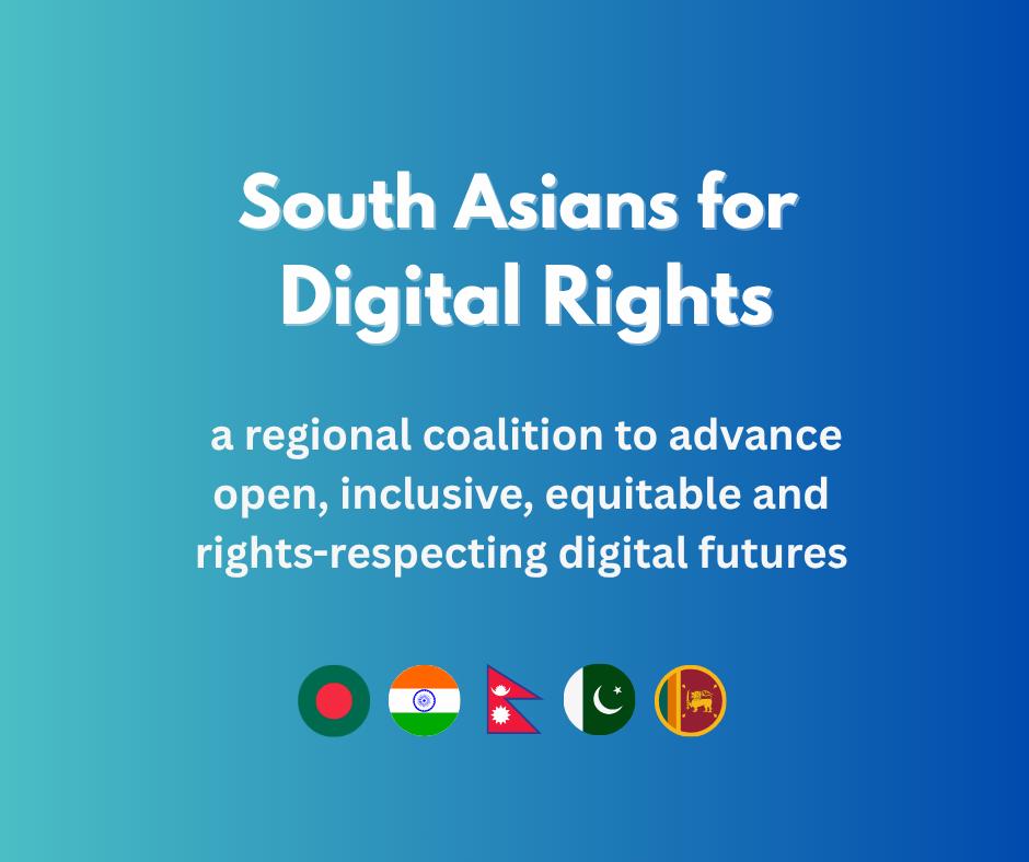 Digital repression knows no borders. Neither should resistance. We’ve come together across South Asia to launch the South Asians for Digital Rights (SADR) Coalition — a united front for digital rights and cross-border solidarity.
 
Read why this matters: cutt.ly/FrWHss5c