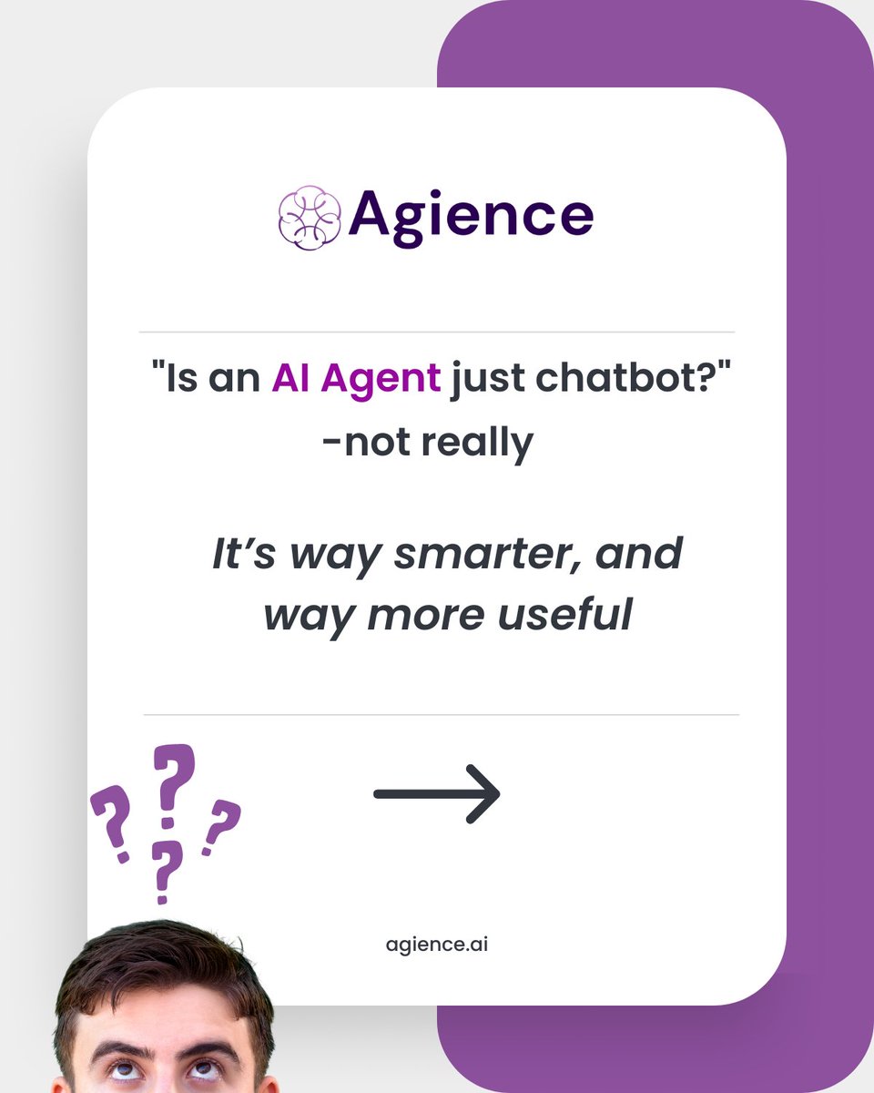 AgienceAI's tweet photo. AI Agents aren’t just chatbots.
They’re your thinking, acting, collaborating teammates.
Start with Astra, built by @AgienceAI .
Simplify your work. Multiply your impact.
https://t.co/LeCWPmJFah
#AIagents #AstraByAgience #Automation #TechForGood #Agience https://t.co/YwlHJMicYp