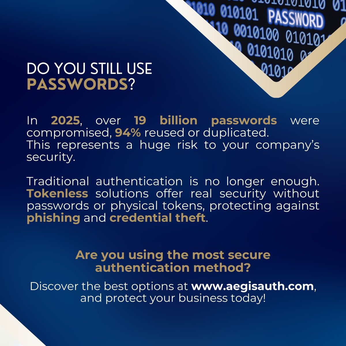 Discover the best options at 𝘄𝘄𝘄.𝗮𝗲𝗴𝗶𝘀𝗮𝘂𝘁𝗵.𝗰𝗼𝗺, and protect your business today!

Learn more:linkedin.com/feed/update/ur…

#CyberSecurity #DigitalTransformation #Authentication #Tokenless #MFA #Passwordless #CyberProtection