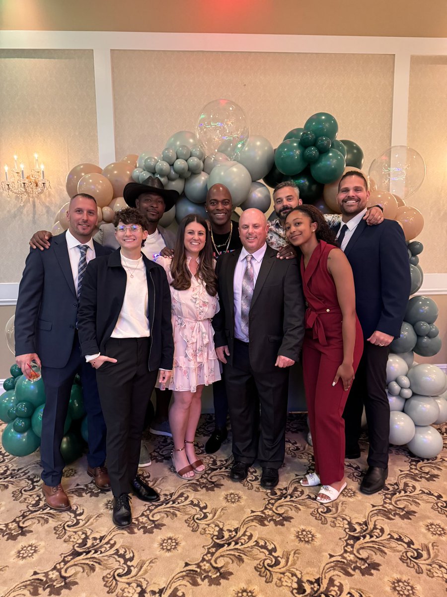Congrats <a href="/OaksideEd/">Oakside Phys. Ed.</a> on your retirement! PE team cleans up good! ⚽️🏀🏈⚾️🥎🏐🎾🏉